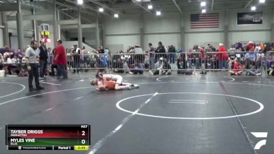 110 lbs Quarterfinal - Myles Vine, Ellis vs Tayber Driggs, Manhattan