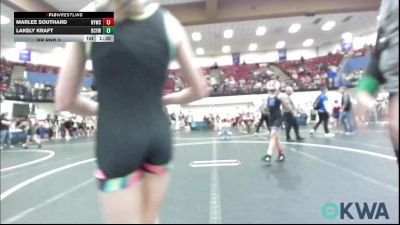 70-75 lbs Rr Rnd 3 - Marlee Southard, Newcastle Youth Wrestling vs Lakely Kraft, Bridge Creek Youth Wrestling