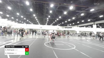 123 lbs Quarterfinal - Samuel Rodriguez, Mantanona TC vs Calan Childress, Central Coast Most Wanted