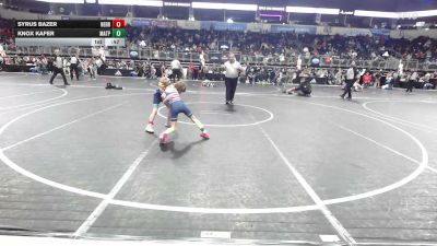 55 lbs Semifinal - Syrus Bazer, Nebraska Wr Ac vs Knox Kafer, Matpac Wrestling-ND