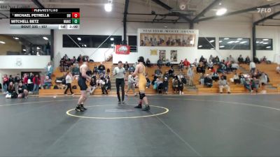 157 lbs 1st Place Match - Michael Petrella, Baldwin Wallace vs Mitchell Betz, Manchester