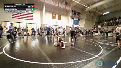 67 lbs Semifinal - Arya Carter, Bartlesville Wrestling Club vs Nevalee Petty, Skiatook Youth Wrestling