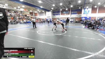 106 lbs Cons. Round 3 - Isaiah Mendoza, Apple Valley vs Louie Sansevero, Laguna Hills