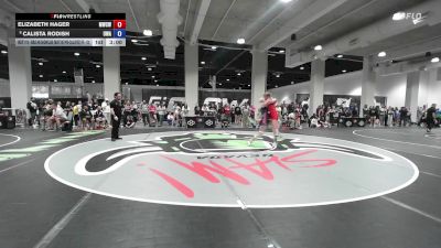 Champ. Round 2 - Elizabeth Hager, MO West Championship Wrestling Club vs Calista Rodish, Ubasa Wrestling Academy