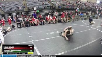 90 lbs Round 4 (6 Team) - Noah Boyer, Nebraska Red vs Gunner Vannorman, Kansas Pythons