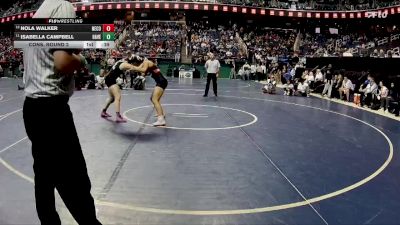 138 lbs Cons. Round 2 - Isabella Campbell, Havelock vs Nola Walker, Newton-Conover 