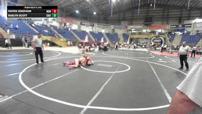 123 lbs 2nd Place - Paiten Einspahr, Nebraska Titans vs Raelyn Scott, Chatfield WC