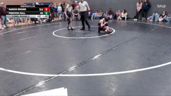 90 lbs Cons. Round 2 - Preston Hall, Sublime Wrestling Academy vs Ramon Brown, Team Real Life Wrestling