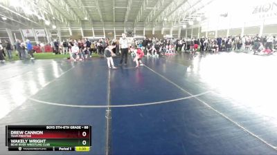 88 lbs Cons. Round 2 - Wakely Wright, Bear River Wrestling Club vs Drew Cannon, Team Prestige