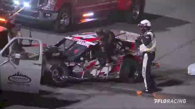 Andrew Krause Crashes Hard After Contact With Ryan Preece At New Smyrna Speedway