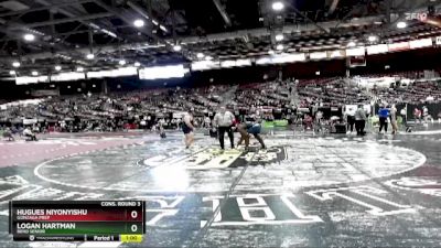 220 lbs Cons. Round 3 - Hugues Niyonyishu, Gonzaga Prep vs Logan Hartman, Bend Senior