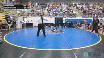 55 lbs Consi Of 8 #1 - Logan Green, Ponca City Wildcat Wrestling vs Huxley Sullivan, Blackwell Wrestling Club