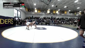 190 lbs Champ. Round 1 - Mason Savidan, St. John Bosco vs John Venegas, Victor Valley