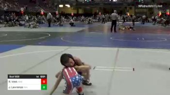 46 lbs Quarterfinal - Redek Voss, Roseburg Mat Club vs Julian Lawrence, Punisher Wrestling Company