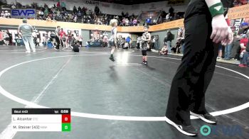 46 lbs 3rd Place - Lucas Alcantar, Comanche Takedown Club vs Miles Steiner (43), Mustang Bronco Wrestling Club