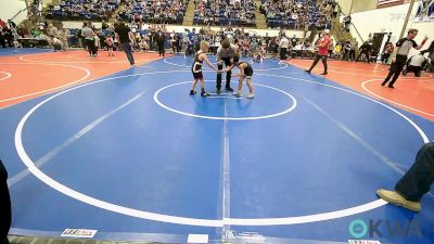 55 lbs Round Of 32 - Daxton Pogue, Wyandotte Youth Wrestling vs Carter Coaly, Grove Takedown Club