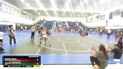 132 lbs Quarterfinal - Josue Mejia, Valley View High School vs Julian Espinoza, FWC