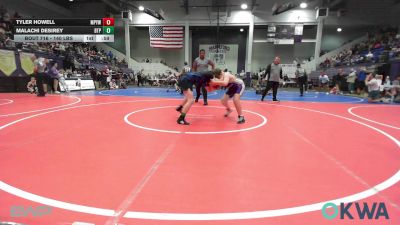 140 lbs Rr Rnd 2 - Tyler Howell, Mannford Pirate Youth Wrestling vs Malachi Desirey, Tulsa Blue T Panthers