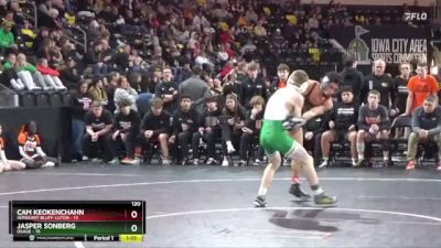 120 lbs Semis - Jasper Sonberg, Osage vs Cam Keokenchahn, Sergeant Bluff-Luton