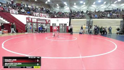 106 lbs Cons. Round 2 - Brayden Saleem, Delta High School vs Dalen Lane, Martinsville