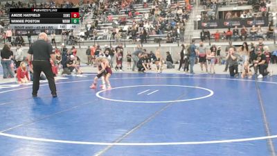 43-46 lbs Champ. Round 3 - Amzie Hatfield, Sandpoint Legacy Wrestling Club vs Winnie Poston, White River Hornets Wrestling Club