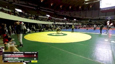 National 6-8 120 5th Place Match - Hayden Mcandrews, Corprate Landing Middle School vs Cameron Carr, Poquoson Athletic Association