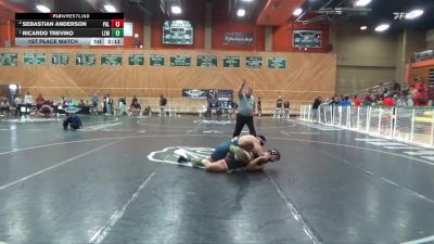 184 lbs 1st Place Match - Ricardo Trevino, Lemoore College vs Sebastian Anderson, Palomar College
