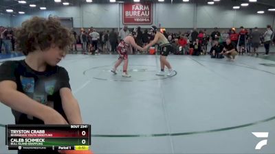 160 lbs Semifinal - Tryston Crabb, Riverheads Youth Wrestling vs Caleb Schmeck, Bull Island Grappling