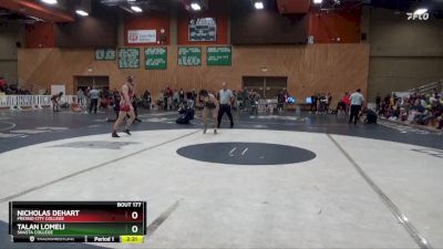 157 lbs Cons. Round 2 - Nicholas Dehart, Fresno City College vs Talan Lomeli, Shasta College
