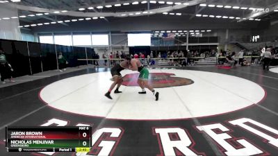 165 lbs Champ. Round 1 - Nicholas Menjivar, Greensboro vs Jaron Brown, American International