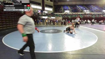 144 lbs Semifinal - Luke Howle, Greenwood vs Nathan Rose, St James