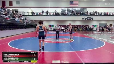 138 lbs Quarters & 1st Wb (16 Team) - Cole Margavio, St Francis School vs William Patrick, Bryan County