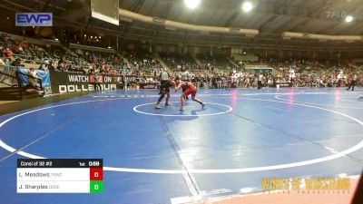 92 lbs Consi Of 32 #2 - Landon Meadows, Top Notch Wrestling Club vs Jace Sharples, Ogden's Outlaws Wrestling Club