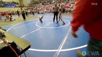 58 lbs Consi Of 8 #1 - Edward Ledbetter, Muskogee Rougher Youth Wrestling vs Kyson Overholser, Warrior Wrestling Club