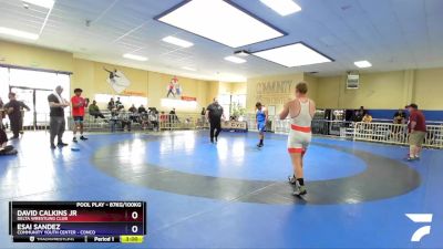87kg/100kg Round 2 - David Calkins Jr, Delta Wrestling Club vs Esai Sandez, Community Youth Center - Conco