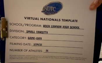 Rock Canyon High School [Small Varsity - Game Day Virtual Finals] 2021 UDA National Dance Team Championship