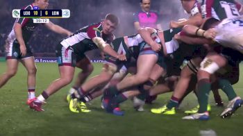 Ollie Hassell-Collins Try - Leicester v. Leinster - 2025-2026 Champions Cup Round 2