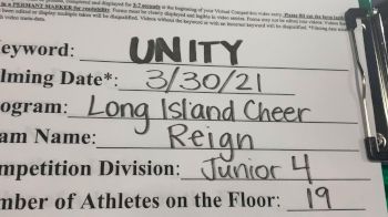 Long Island Cheer - Reign [L4 Junior - Small] 2021 Mid Atlantic Virtual Championship