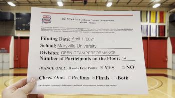 Maryville University [Dance Team Performance Open Virtual Finals] 2021 NCA & NDA Collegiate Cheer & Dance Championship