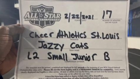 Cheer Athletics St. Louis - Jazzy Cats [L2 Junior - Small - B] 2021 NCA All-Star Virtual National Championship