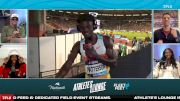 Jacory Patterson Joins The Athlete's Lounge At Brussels Diamond League 2025
