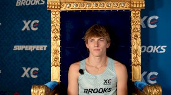 Caden Leonard before 2025 Brooks XC Championships