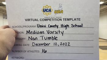 Unicoi County High School [Medium VA Non Tumble] 2022 UCA & UDA December Virtual Regional