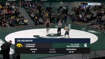 174 lbs: Michael Kemerer, Iowa vs Layne Malczewski, Michigan State