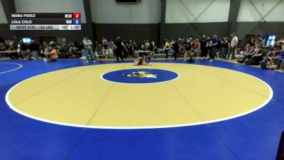 105 lbs Cons. Sub-semis - Neira Perez, Mt Adams vs Lola Colo, Idaho