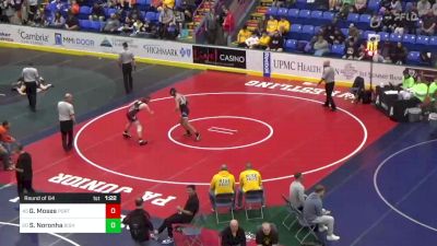 157 lbs Round Of 64 - Gavin Moses, Port Allegany vs Stefan Matteo Noronha, Bishop McCort