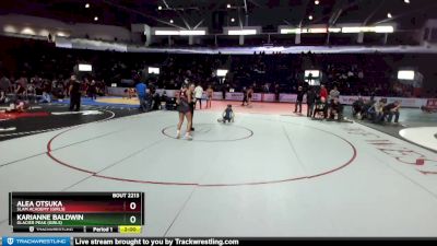 Girls 125 lbs Quarterfinal - Karianne Baldwin, Glacier Peak (Girls) vs Alea Otsuka, SLAM Academy (Girls)