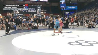 138 lbs Champ. Rd Of 16 - Carsten Burkemper, Missouri vs Matthew Orbeta, California