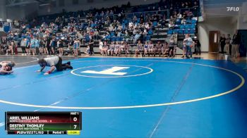 100 lbs Quarterfinals (8 Team) - Sydney Thompson, North Pontotoc High School vs Eliana Nickles, Vancleave High School