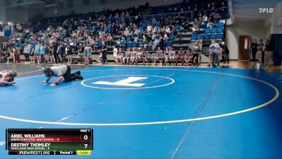 100 lbs Quarterfinals (8 Team) - Sydney Thompson, North Pontotoc High School vs Eliana Nickles, Vancleave High School